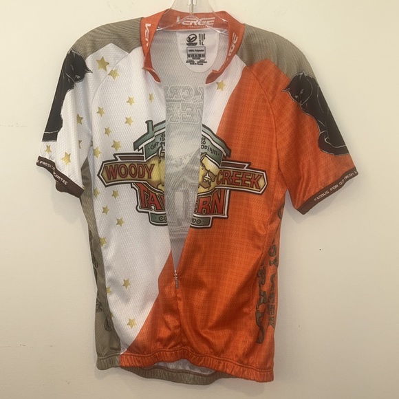 Verge Cycling Jersey Men's Size Large 3/4 Hidden Front Zipper Short Sleeves EUC - Picture 7 of 11